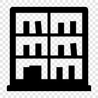 bookshelf, books, literature, reading icon svg