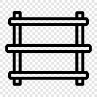 bookshelf, books, storage, storage solutions icon svg