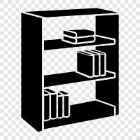 bookshelf, builtin bookcase, wall mounted bookcase, bookcase icon svg