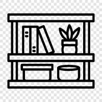 bookshelf, books, reading, storage icon svg