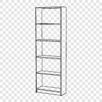 bookshelf, bookcase, storage, organize icon svg