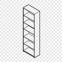 bookshelf, bookcase, wall shelf, built in shelves icon svg