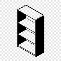 bookshelves, storage shelves, magazine racks, data storage shelves icon svg