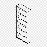 bookshelves, library shelves, Shelves icon svg