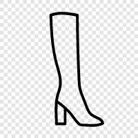 stiefel, leder, mode, stiefel für frauen symbol