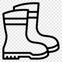 boots, rain boots, waterproof boots, rubber boots icon svg