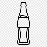 Flasche, Glas, Mineralwasser, Vitaminwasser symbol