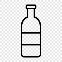 Flasche mit Getränken, Alkoholflaschen, alkoholische Getränke, Getränke Flasche symbol