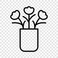 bouquets, arrangements, garden, plants icon svg