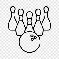 bowling, ball, sport, recreation icon svg