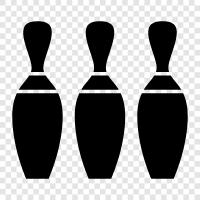 bowling, bowling salonu, bowling pimleri, bowling topu ikon svg