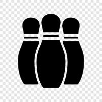 bowling, pins, bowling alley, sport icon svg