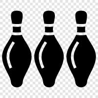 bowling, spor, rekreasyon, bowling salonu ikon svg