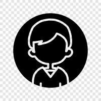 boy, children, adorable, funny icon svg