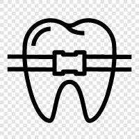 brackets, dental braces, orthodontic braces, stainless steel braces icon svg