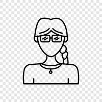 Braids, Hair, Women, Hair Braid Woman icon svg