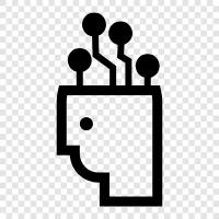 brain, cognitive, computer, digital icon svg