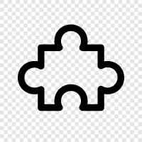 brain teaser, logic problem, mathematical puzzle, jigsaw puzzle icon svg