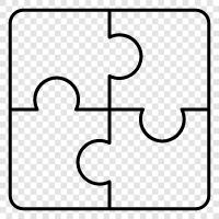 brainteaser, logic puzzle, strategy puzzle, jigsaw puzzle ikon svg