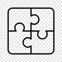 Brainteaser, logic puzzle, jigsaw puzzle, optik yanılsamalar ikon svg