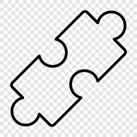 brainteaser, logic puzzle, jigsaw puzzle, anagram ikon svg