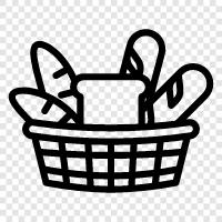 bread, bread basket, bread loaf, bread crumbs icon svg