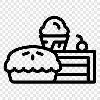 ekmek, kek, çörek, muffin ikon svg