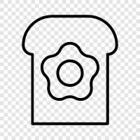 Breakfast, Sandwich, Breakfast Ideas, Eggs on Toast icon svg