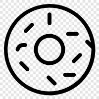 Frühstück, Bäckerei, gebraten, Donut symbol