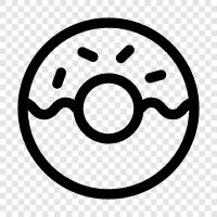 breakfast, pastry, snack, donut icon svg