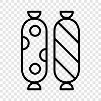 breakfast sausage, Italian sausage, pepperoni sausage, meatballs icon svg