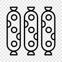 breakfast sausage, lunch sausage, dinner sausage, pork sausage icon svg