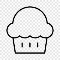 breakfast, sweet, bakery, cupcake icon svg