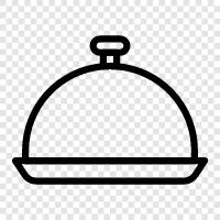 Frühstück Tablett, Mittag Tablett, Abendessen Tablett, Lebensmittel Lagerung symbol