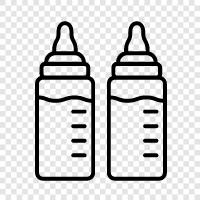 breast milk, formula, baby food, baby bottles and nipples icon svg