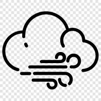 breezy, gusty, severe, severe wind icon svg