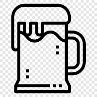 Brewery, Brewing, Beer Pouring, Beer Glass icon svg