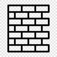 bricks, mortar, stucco, tiles icon svg