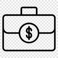 briefcase, travel, business, money icon svg