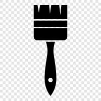 bristles, paintbrush, paint, art icon svg