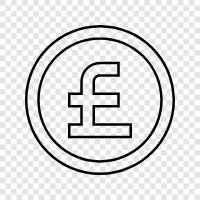 British Pound, Sterling, currency, money icon svg
