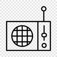 Broadcast, Music, Satellite, Shortwave icon svg