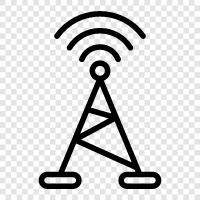 broadcast, antenna, broadcast tower, radio icon svg