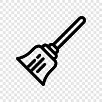 broomstick, cleaning, dustpan, dusting icon svg