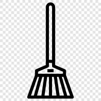 broomstick, cleaning, dust mop, dustpan icon svg