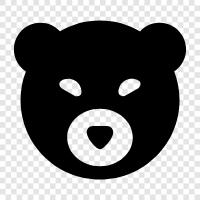 brown, black, grizzly, animal icon svg