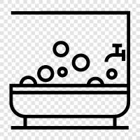 Bubbles, Bath, Soaking, Spa icon svg