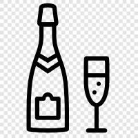 bubbly, sparkling wine, effervescence, fizz icon svg