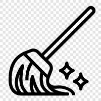 bucket, mop handle, cleaning, floor icon svg