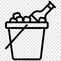 bucket, drink, cold, refreshing icon svg